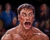 JCVD Screaming his F--king Face Off 11x14 Print bloodsport print