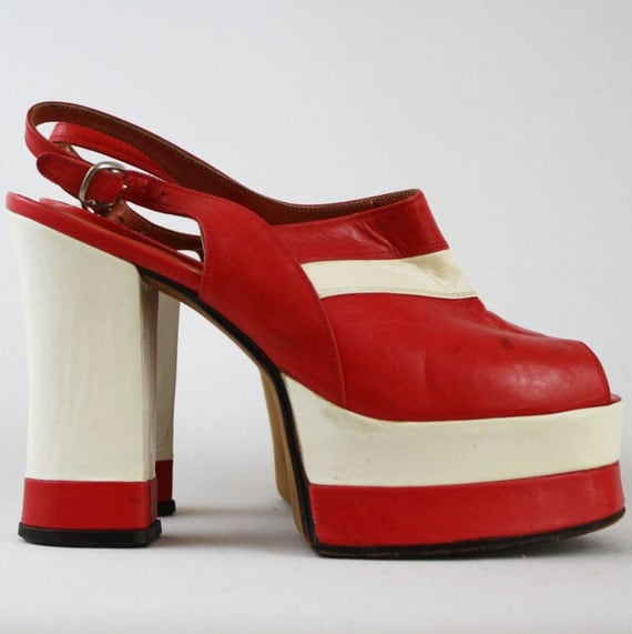 70's Vintage Amazing Italian Glam Rock Platform Shoes