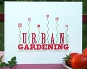 Urban Gardening letterpress print