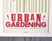 Urban Gardening letterpress WPA Poster