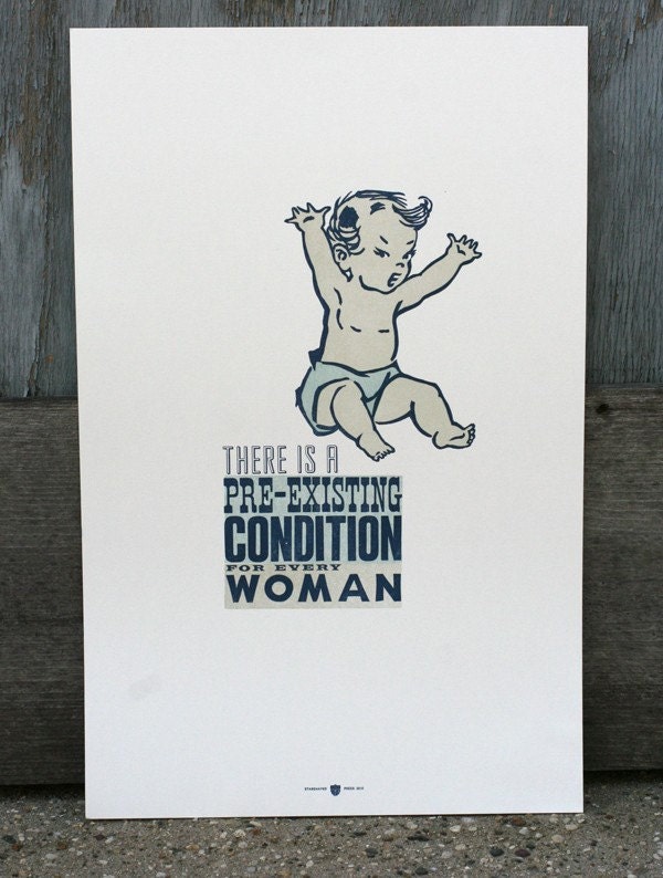 Pre-existing Conditions WPA-inspired letterpress poster