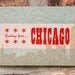 Greetings From Chicago letterpress postcard