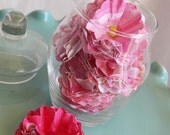 Paper Flowers Pink Rosettes Pink Roses