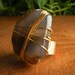 Chocolate Mocha Natural Agate Stone Ring