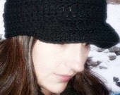 Black Brimmed Winter Hat by NonasNote