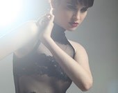 Black Lace and Chiffon Gown-made to order