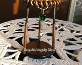 WBN Sirens Wicked Heart Emerald Lampwork Glass Necklace