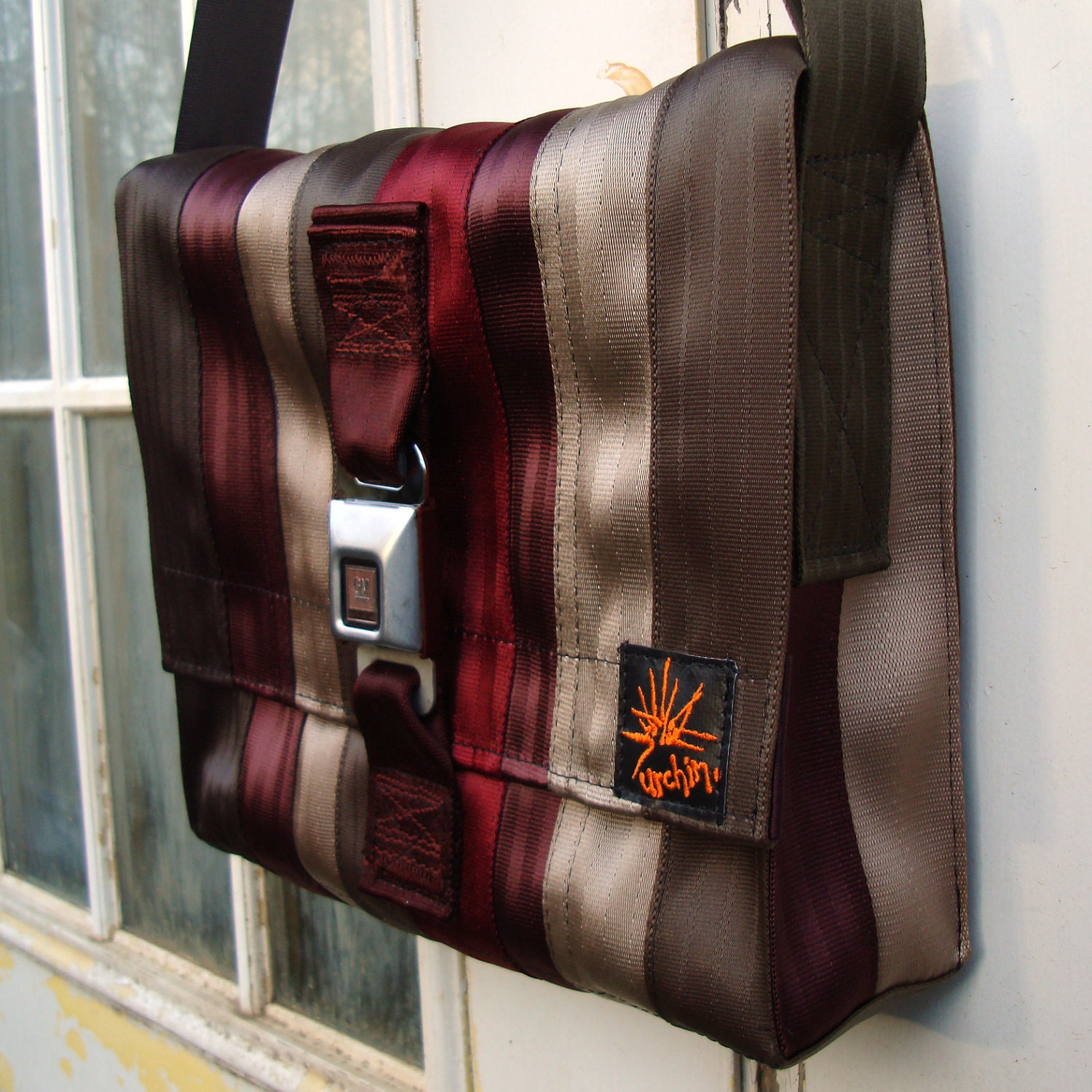 Eco friendly bag made from repurposed seat belts
