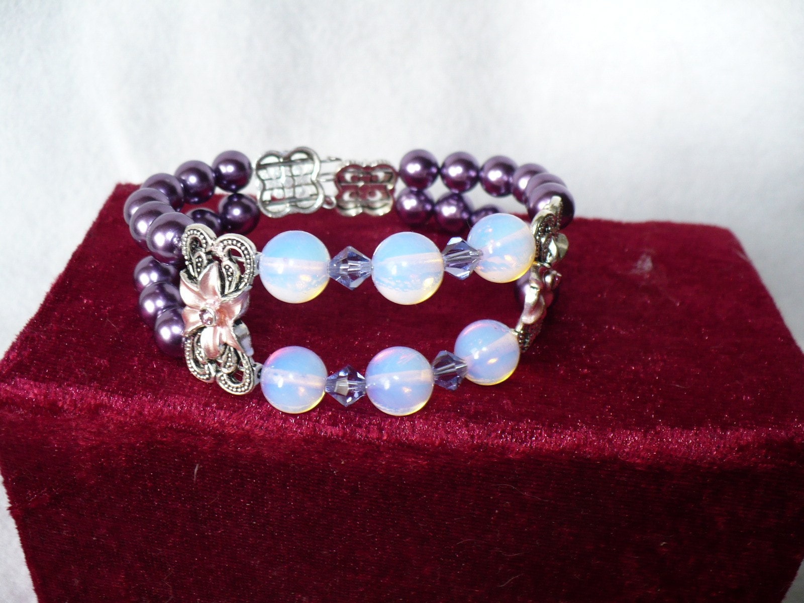 Moonstone and Pearl Bracelet