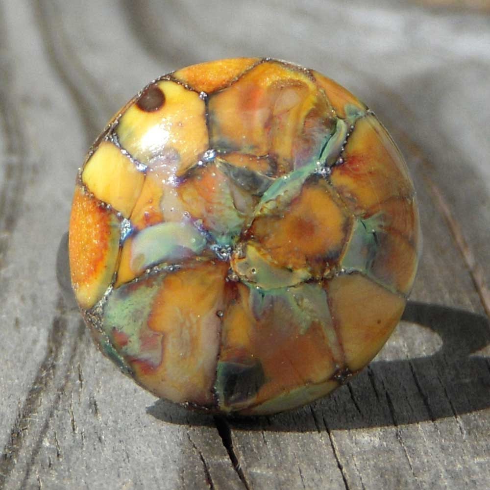 Interchangeable lampwork ring or pendant topper, "Baltic"