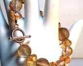 Amber Quartz Gemstones Bracelet