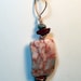 Red Marble and Brown Jasper Wire Wrapped Pendant on Copper Chain
