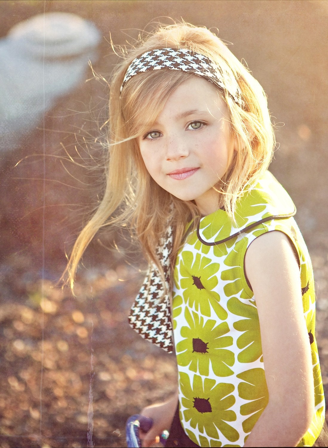 Retro 1970s Style Hula Hoop  pleated  dress-children clothing-girls dresses