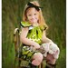 Girls Pullover A-line dress with avocado green flowers-children clothing-girls dresses