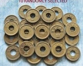 Brass Token Lot Antique Victorian Ephemera Numbered Trade Transit Fare Coin DIY Repurpose