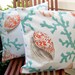 Two Coral Sea Shell Branch Pillow Covers 18 x 18 Beach Decor made with Indoor/Outdoor & Eco Friendly Fabrics Ready to Ship