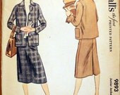 50s Sewing Pattern - Junior Jacket and Skirt Suit - Size 13 Bust 31