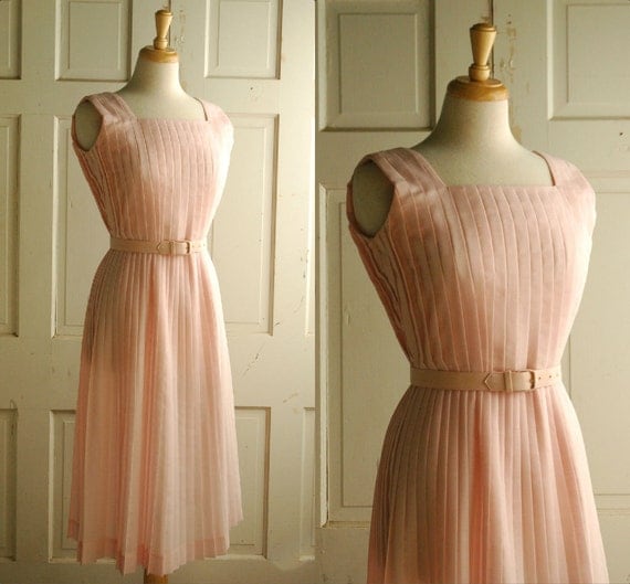 1960s Summer Dress / Vintage Pastel Day Dress