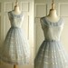 1950s Pale Blue Dress / Vintage Sheer Summer Day Dress