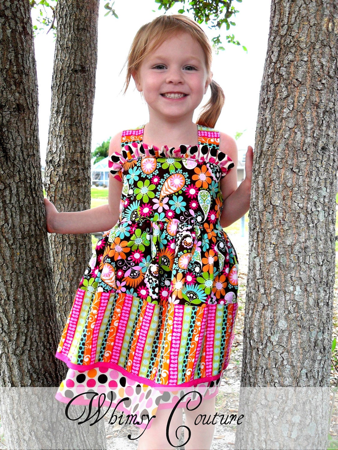 On Sale 2.50 Off Whimsy Couture Sewing Pattern Tutorial ebook -- Chloe Dress --12m through 12 girls PDF INSTANT