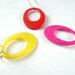 Recycled Plastic Bottle Hoops w Handmade Sterling Silver Filled Ear Wire U Pick Your Color