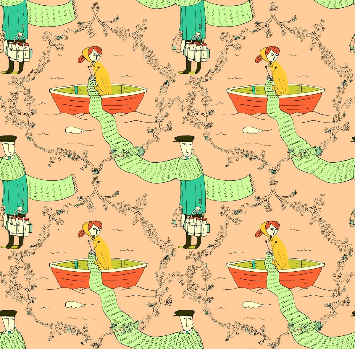 milkman fabric  ONE YARD
