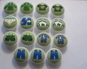 Clothes drawer label organizer drawer pull knobs hand painted