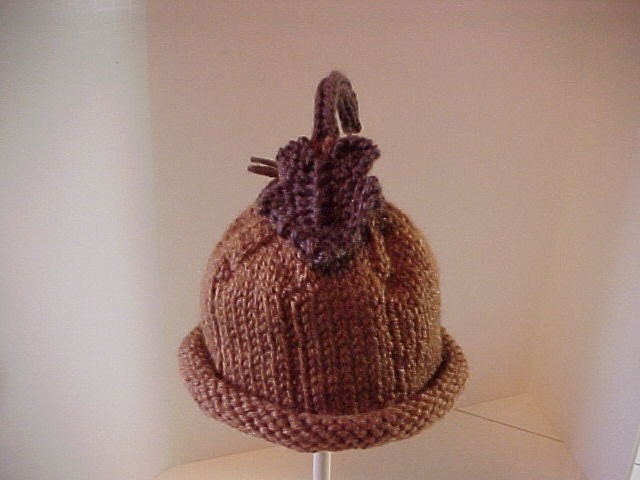 Acorn Pixie Hat Knitted NB to 24 months Cute Photography Prop
