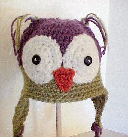 Owl Hat Little Baby Hoot Owl Newborn to 4 yr old size Perfect Photography Prop