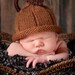 Acorn Pixie Hat Knitted NB to 24 months Cute Photography Prop