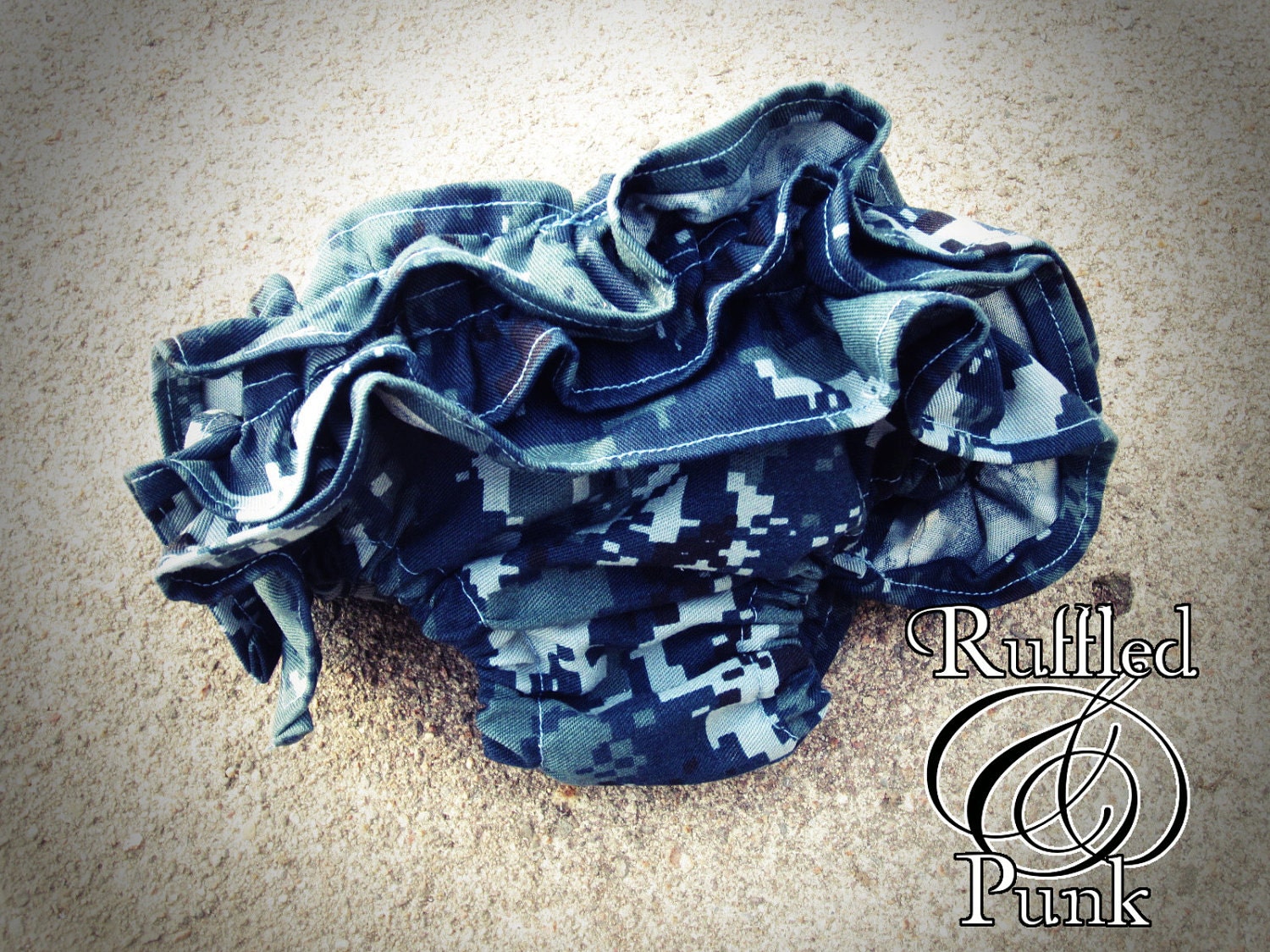 Ruffled Diaper Cover, Ruffle Bloomers, NWU, Navy, Military, Hunter, Camo, Childrens Clothing