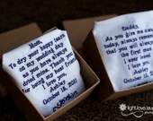 Personalized Wedding Handkerchiefs.  Set of Two...