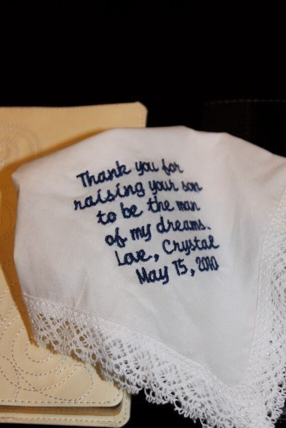 Monogrammed Handkerchief. Great for Weddings or Gift Giving.