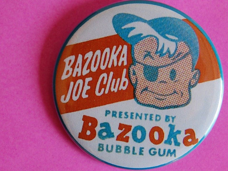 Bazooka Joe 2.25" Pinback Button