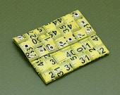 Tape Measure Coin Pouch in Bright Yellow