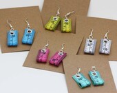 Five Pack of Tape Measure Earrings in Various Colors