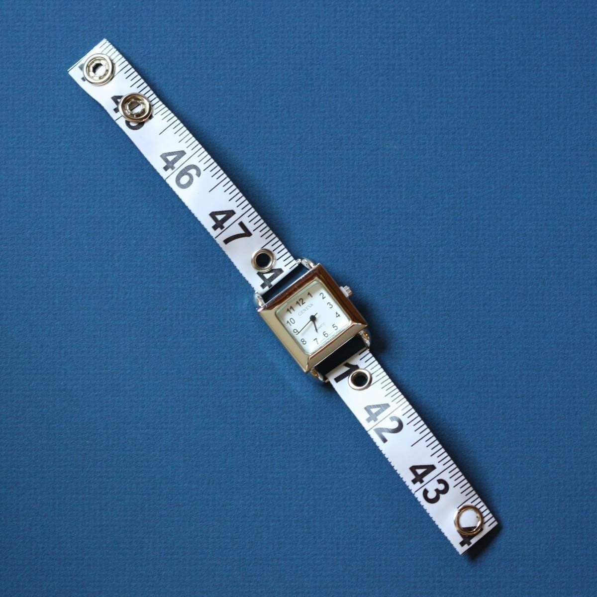 Tape Measure Watch in White
