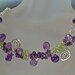 Amethyst Peridot Gemstones & Solid Sterling Silver Necklace
