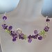 Amethyst Peridot Gemstones & Solid Sterling Silver Necklace