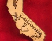 California State Wooden Magnet