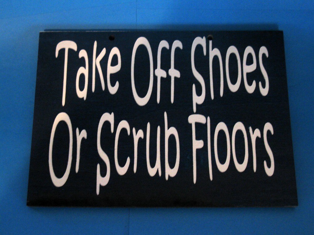 Shoes Off Sign