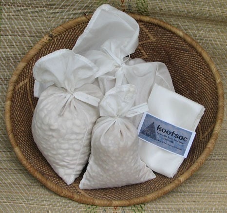 Reusable eco bags - bulk bin food - natural biodegradable silk - set of three