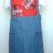 Recycled Upcycled Jeans Denim Coca Cola Apron
