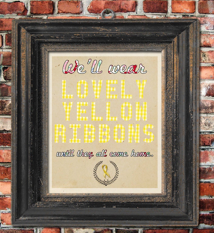 We'll Wear Lovely Yellow Ribbons  //  8x10 Print