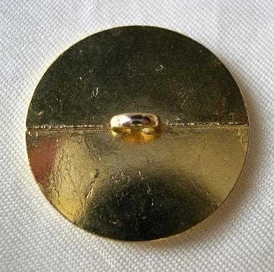 Enamel metal 2 buttons, enamel in assorted colors and gold color metal, colorful, round, proper for button jewelry , 25mm, might be vintage