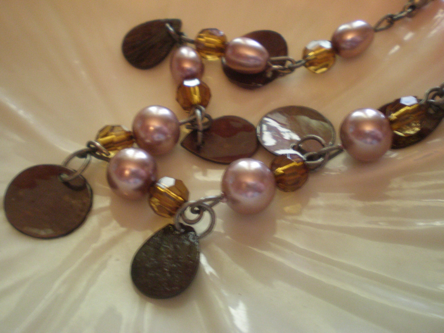 7.5 inch Bracelet with Pearls, Shells, and Beads