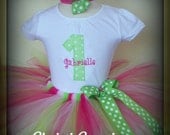 Sweet Pea  Custom Boutique Birthday Tutu and Cupcake Shirt Set  Custom created for You