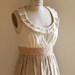 Flowers and Cream Pleated Collar Dress