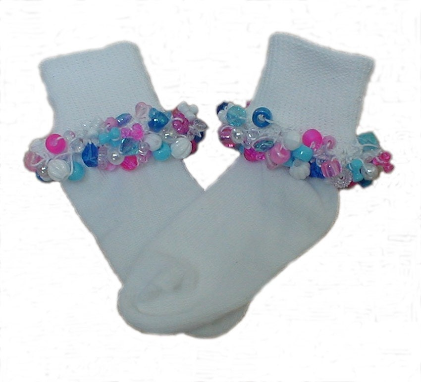 Beaded Socks Crochet Pattern Instructions  DIY Make and sell to boutiques