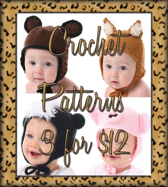 Crochet Patterns by HipChickCrochet 3 for 12 Dollars